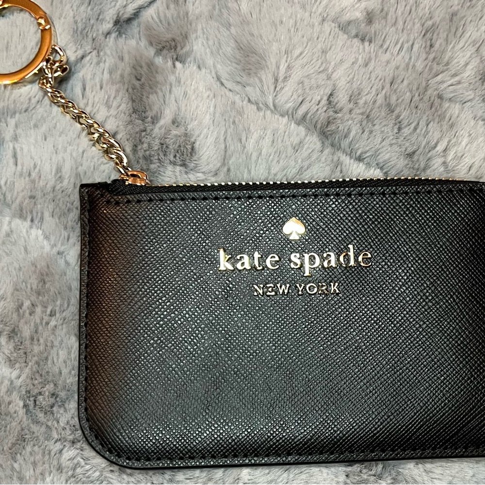 Kate Spade NWT Black Card Holder with Keyring